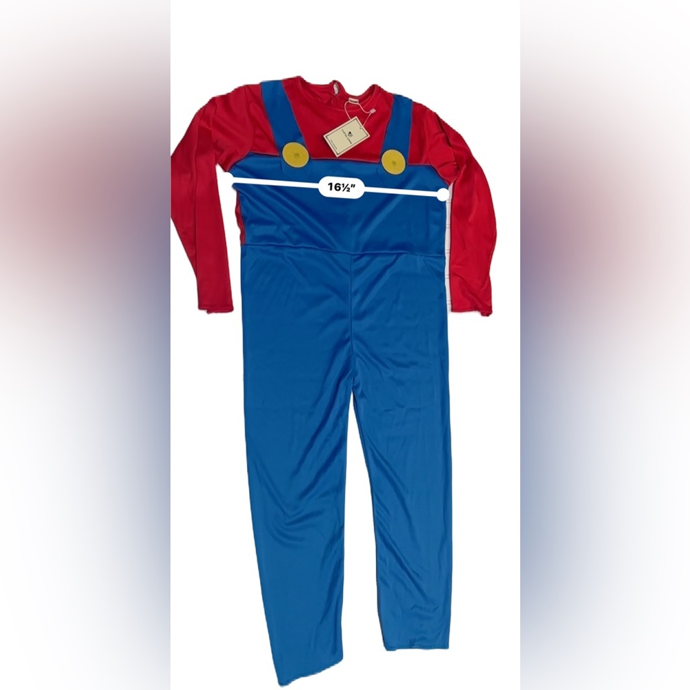 Mario Kids Plumber Superhero Cosplay Costume Set in Red and Blue Boys L (10) - Picture 10 of 15